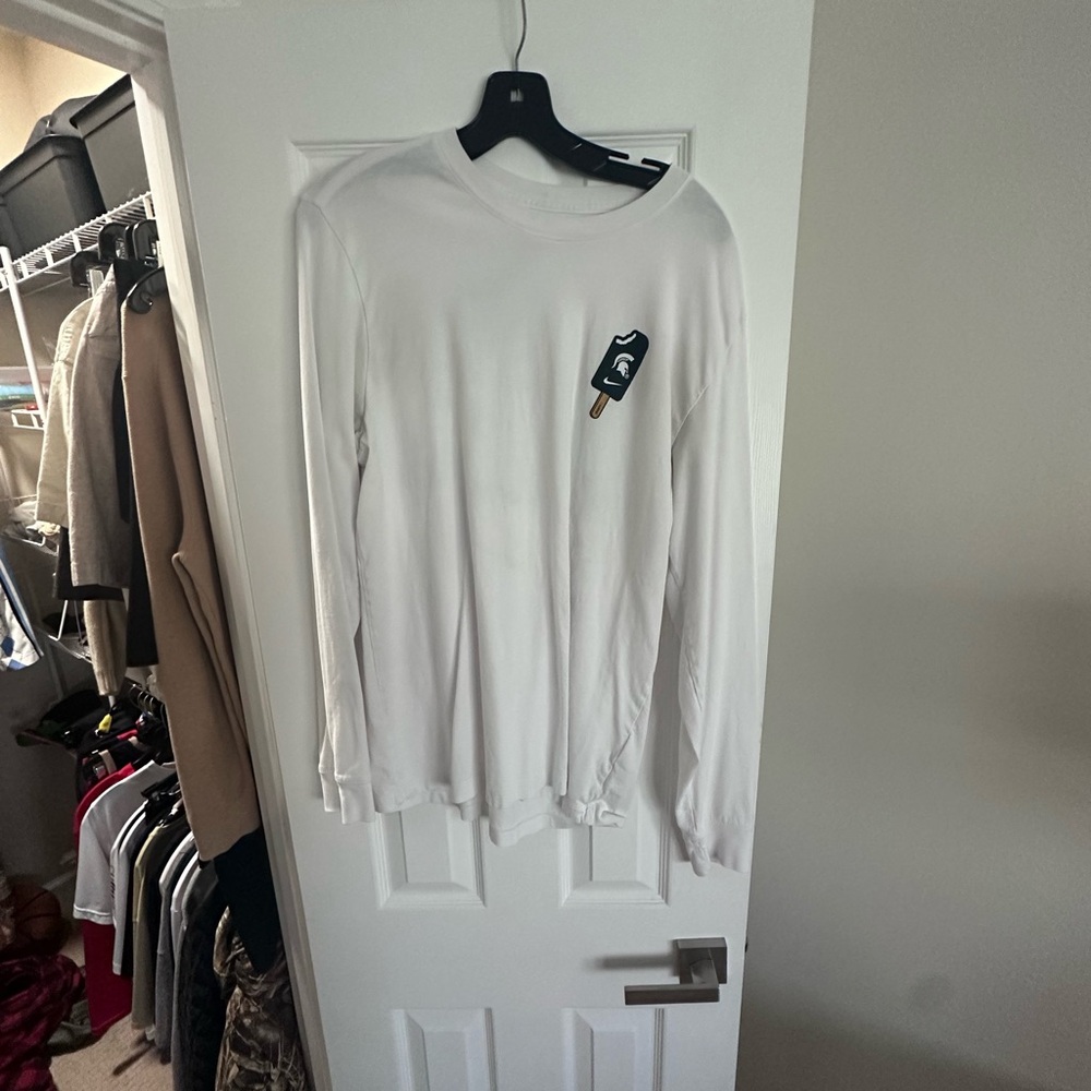 MICHIGAN STATE White Long Sleeve Men's Shirt